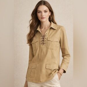 Vintage Y2K Utility Cargo Shirt Nine West Medium